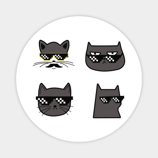 Cool cats thug life design Magnet